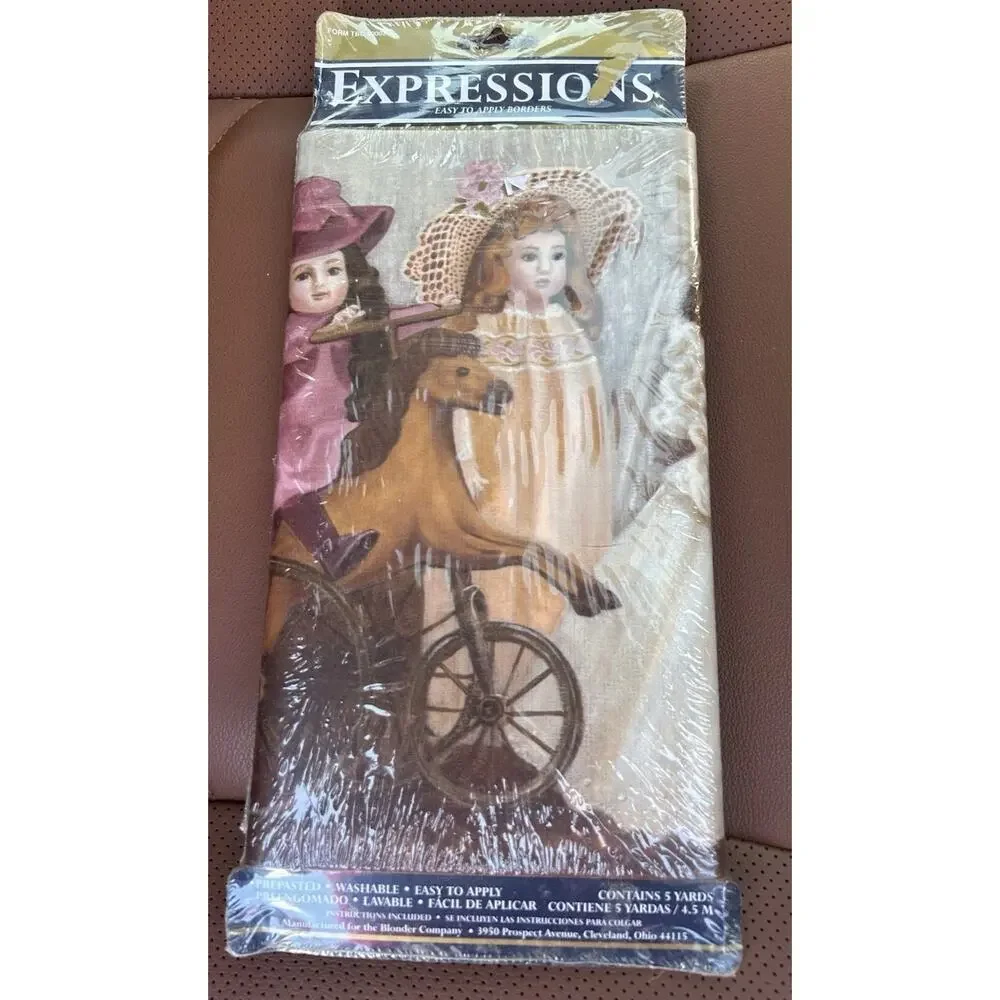 Vintage Expressions Waller Paper Borders Antique Doll Pattern 5yds #SB10103B NOS